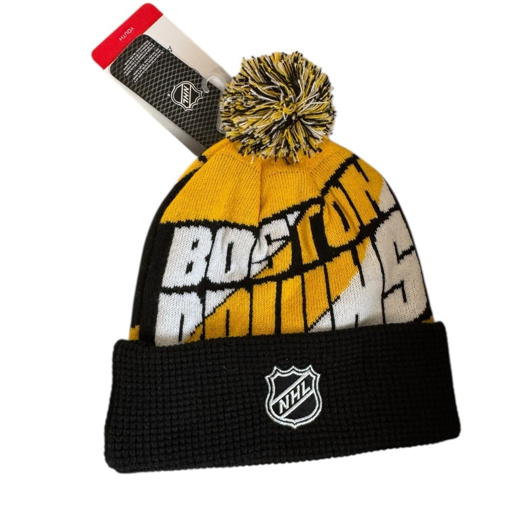 Boston Bruins Youth Propel Pom Cuff Knit Hat